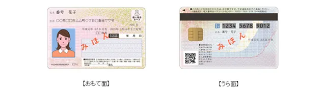 マイナンバーカードの見本