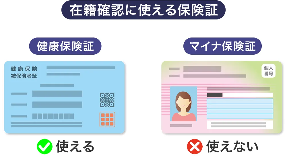 在籍確認に使えるのは健康保険証